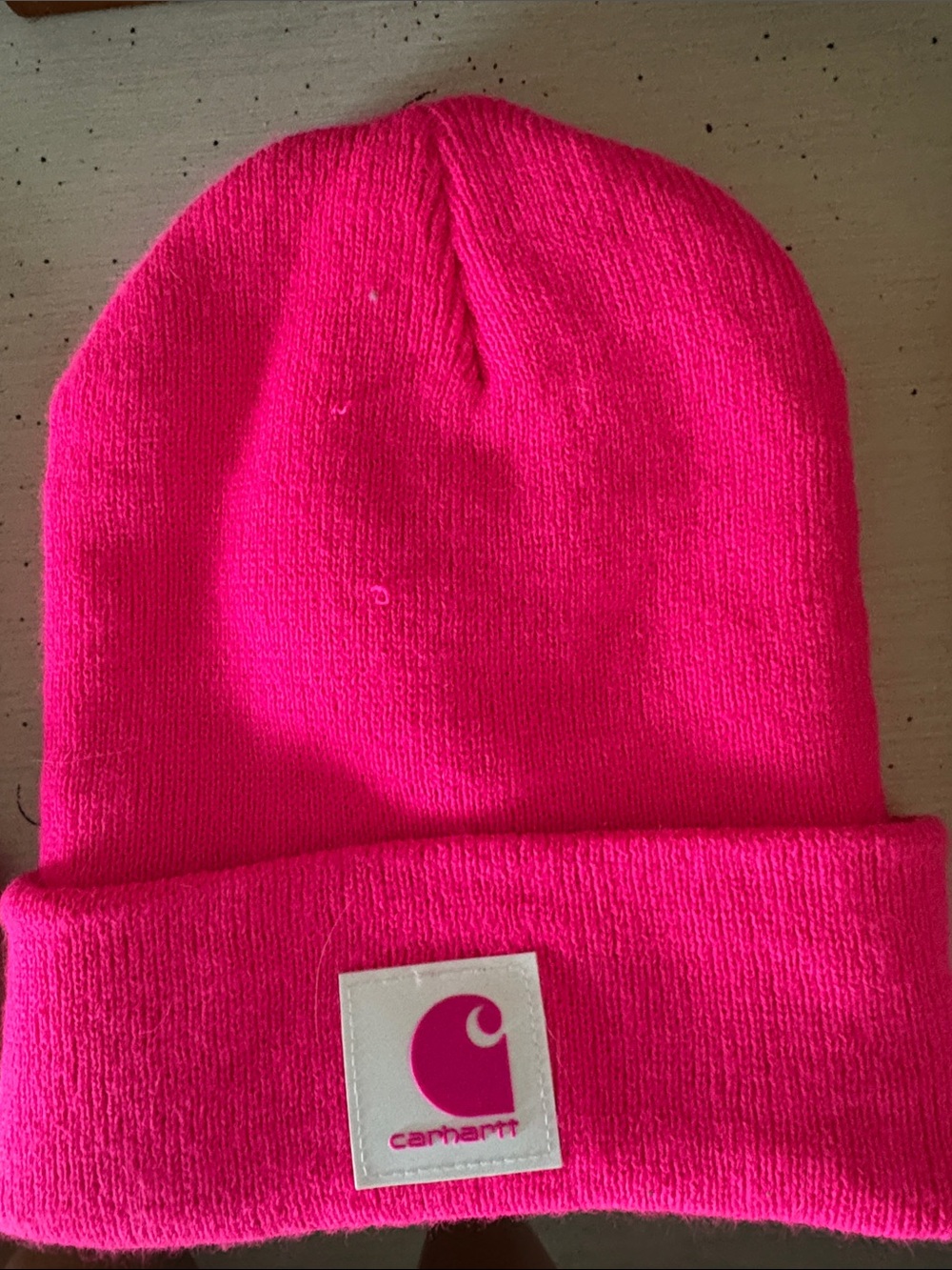 Carhartt Neon Pink Knit Cuffed Beanie